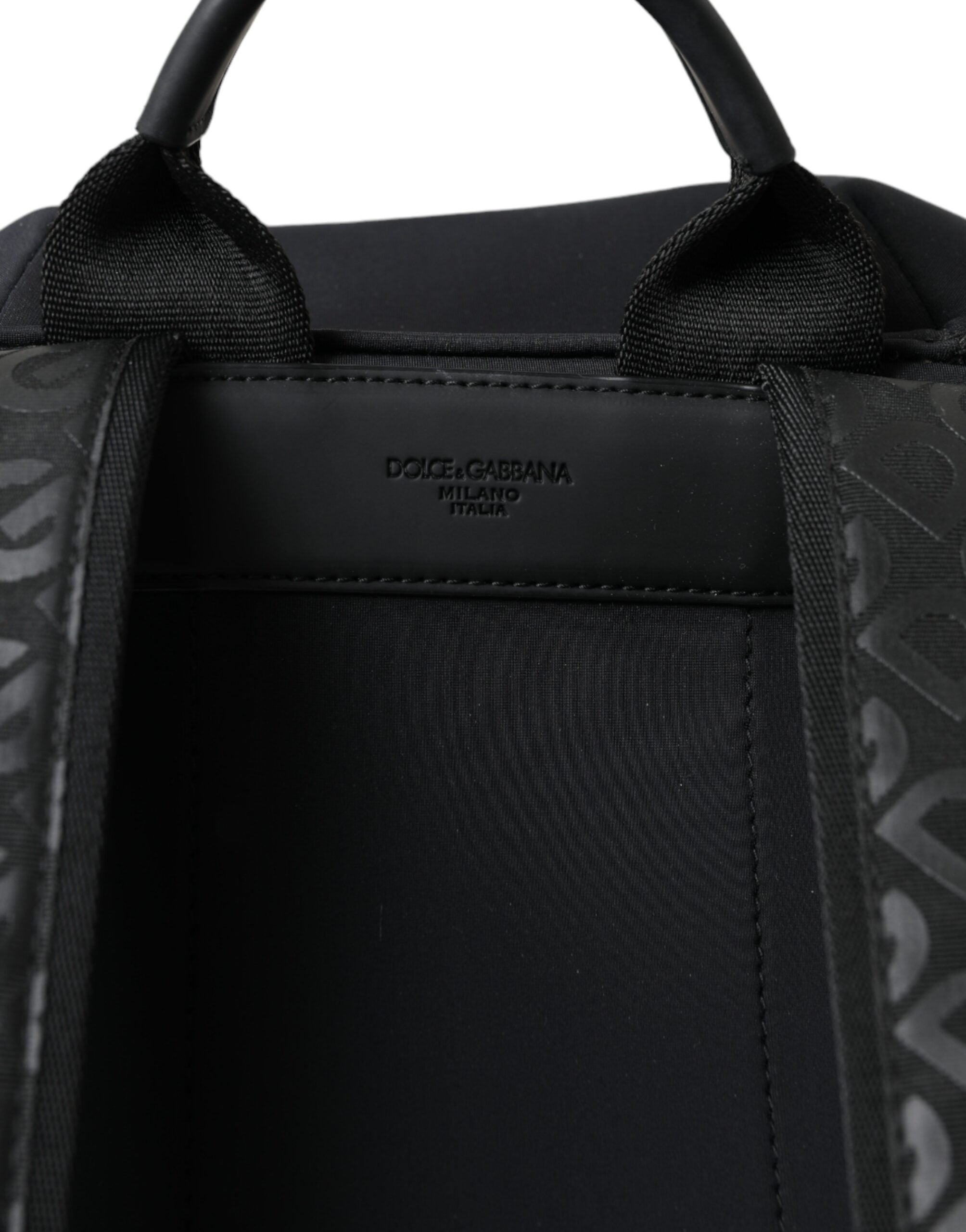 Dolce & Gabbana Siyah Neopren Naylon DG Logolu Okul Sırt Çantası